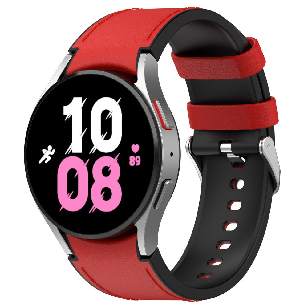 Smuk Metal Og Silikone Universal Rem passer til Samsung Smartwatch - Rød#serie_5