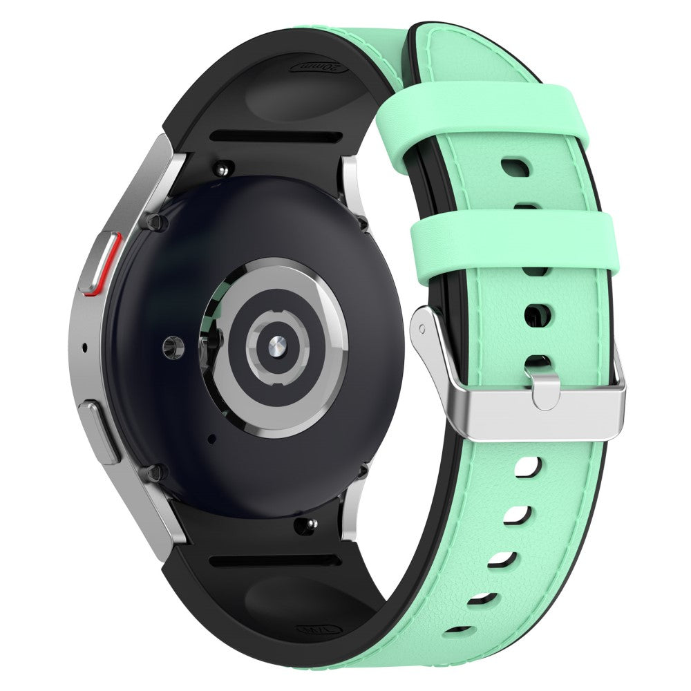 Smuk Metal Og Silikone Universal Rem passer til Samsung Smartwatch - Grøn#serie_7