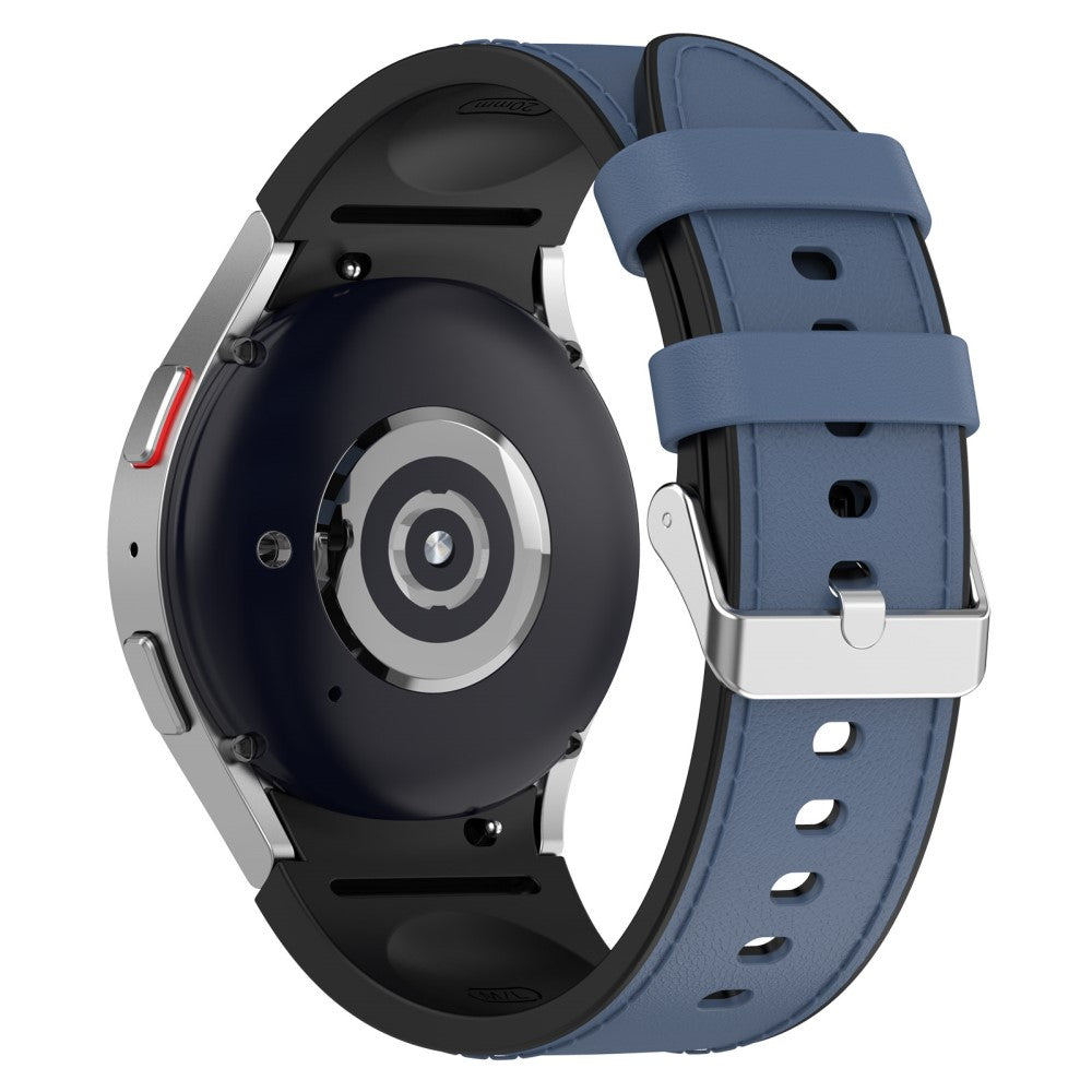 Smuk Metal Og Silikone Universal Rem passer til Samsung Smartwatch - Blå#serie_8