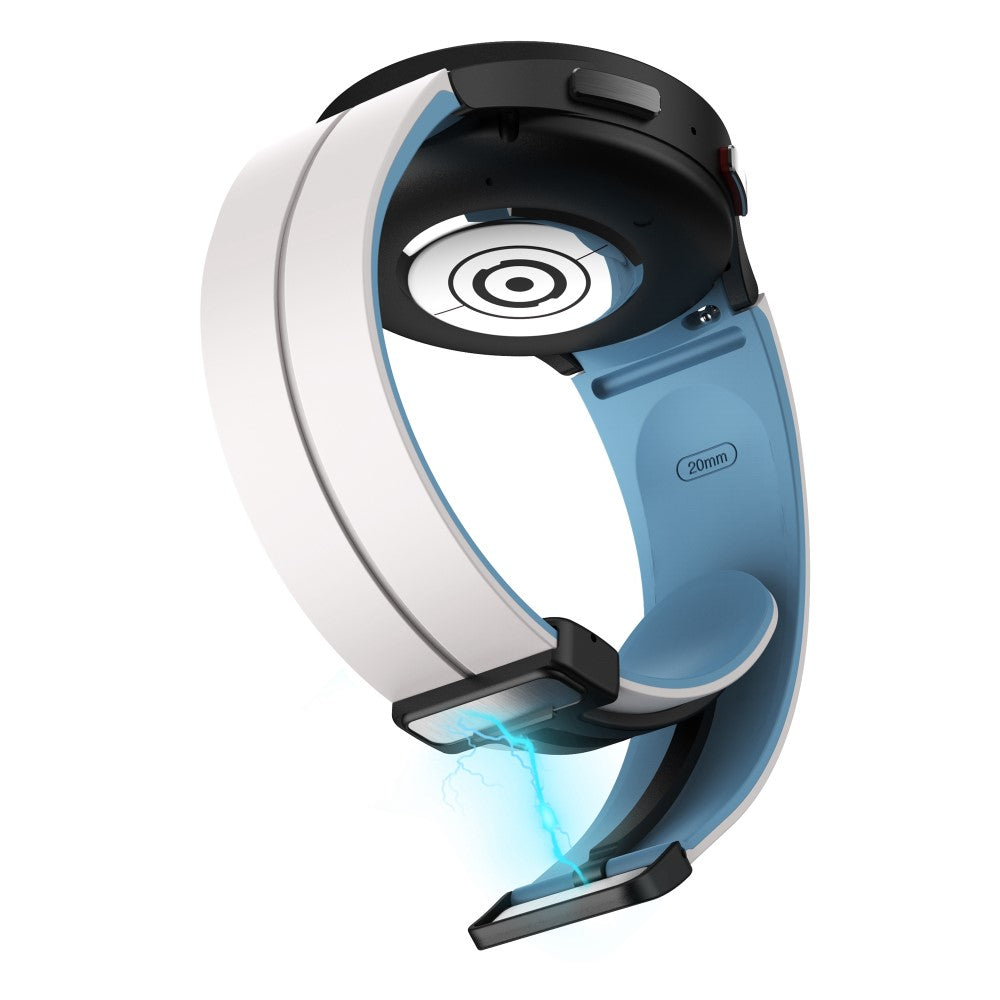 Skøn Metal Og Silikone Universal Rem passer til Samsung Smartwatch - Hvid#serie_2