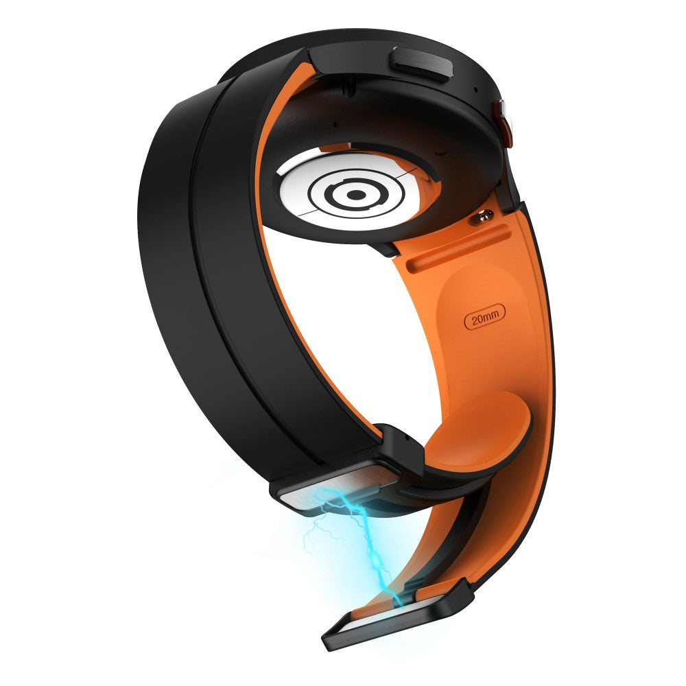 Skøn Metal Og Silikone Universal Rem passer til Samsung Smartwatch - Orange#serie_3