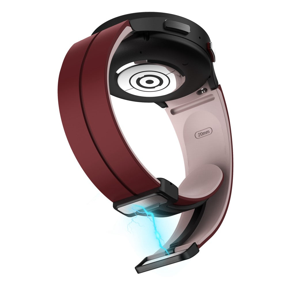 Skøn Metal Og Silikone Universal Rem passer til Samsung Smartwatch - Rød#serie_7