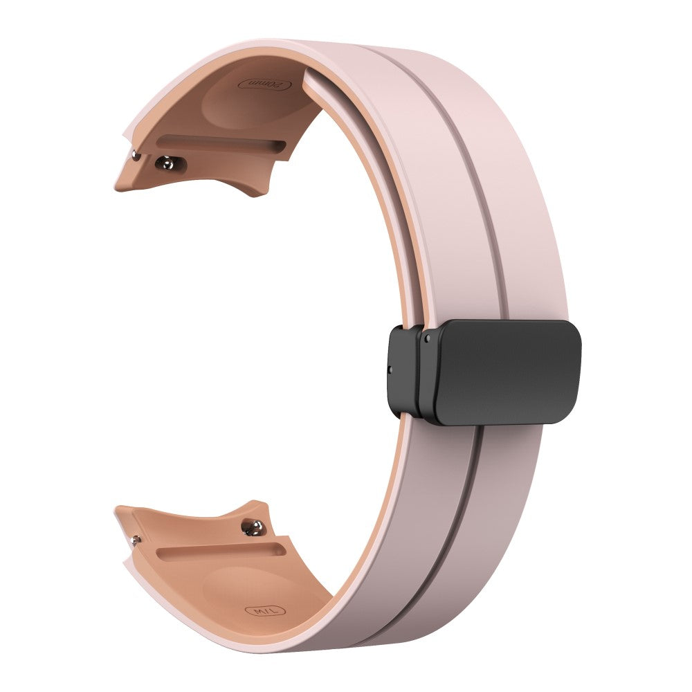 Skøn Metal Og Silikone Universal Rem passer til Samsung Smartwatch - Pink#serie_9