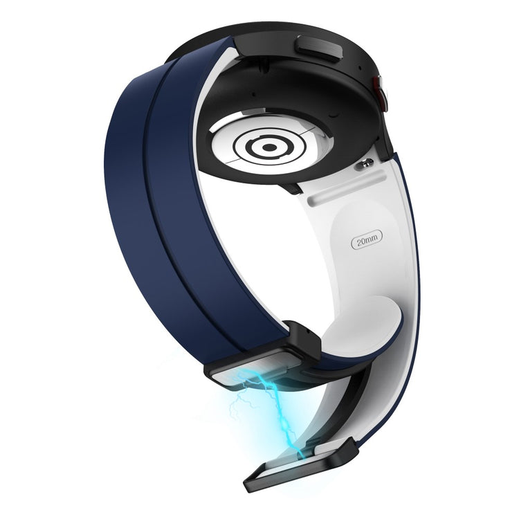 Skøn Metal Og Silikone Universal Rem passer til Samsung Smartwatch - Hvid#serie_10