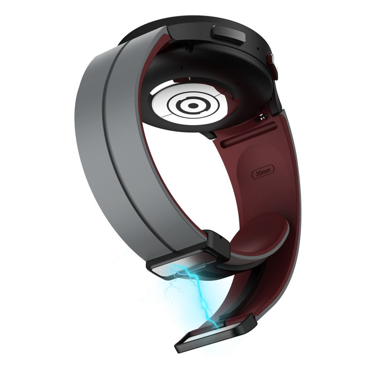 Skøn Metal Og Silikone Universal Rem passer til Samsung Smartwatch - Rød#serie_12