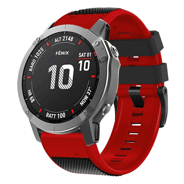 Meget Cool Metal Og Silikone Universal Rem passer til Smartwatch - Rød#serie_1