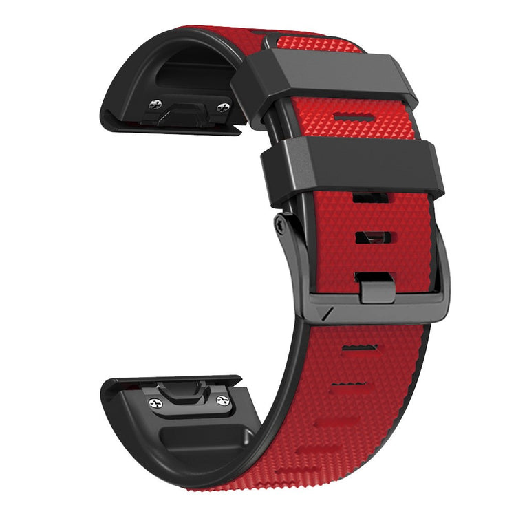 Meget Cool Metal Og Silikone Universal Rem passer til Smartwatch - Rød#serie_4