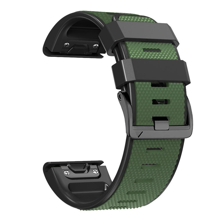Meget Cool Metal Og Silikone Universal Rem passer til Smartwatch - Grøn#serie_5