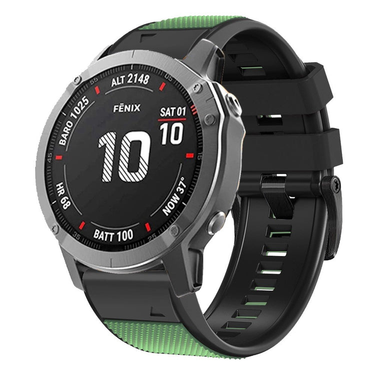 Meget Cool Metal Og Silikone Universal Rem passer til Smartwatch - Grøn#serie_5