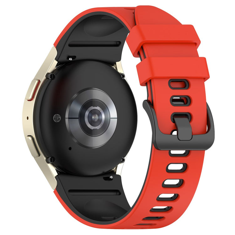 Klassisk Metal Og Silikone Universal Rem passer til Samsung Smartwatch - Rød#serie_1