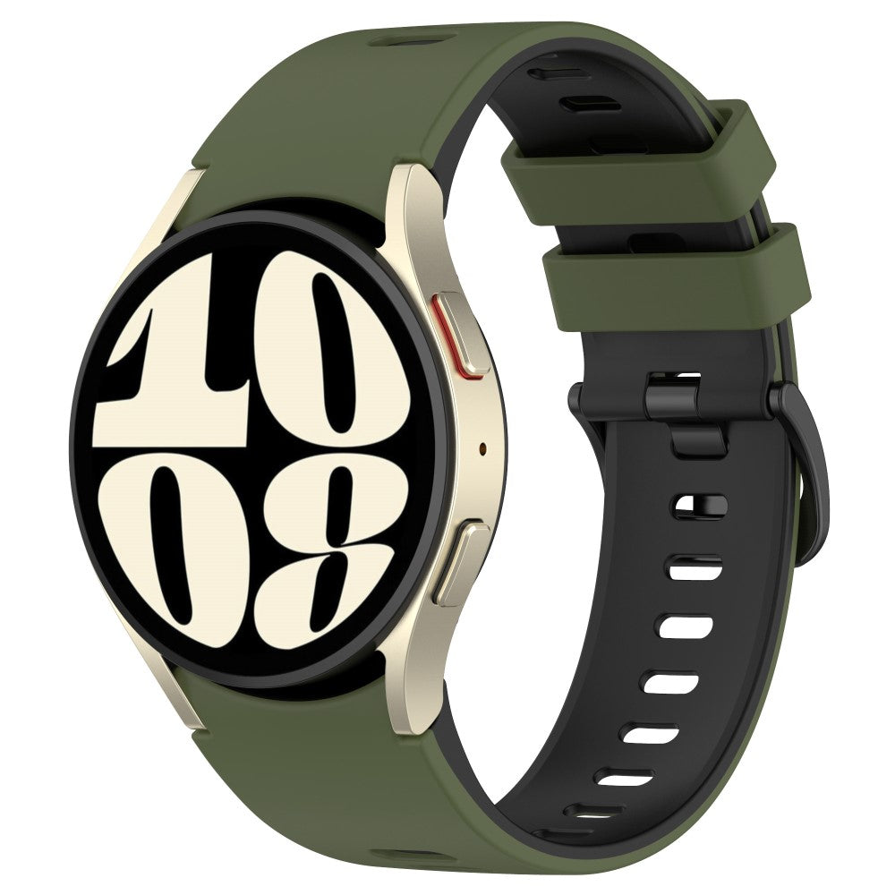 Klassisk Metal Og Silikone Universal Rem passer til Samsung Smartwatch - Grøn#serie_11