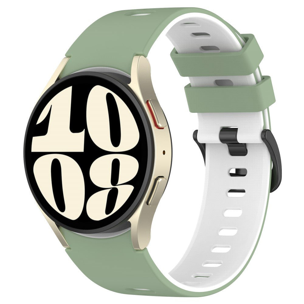 Klassisk Metal Og Silikone Universal Rem passer til Samsung Smartwatch - Grøn#serie_12