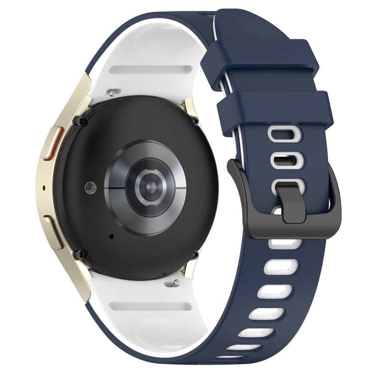 Klassisk Metal Og Silikone Universal Rem passer til Samsung Smartwatch - Blå#serie_13