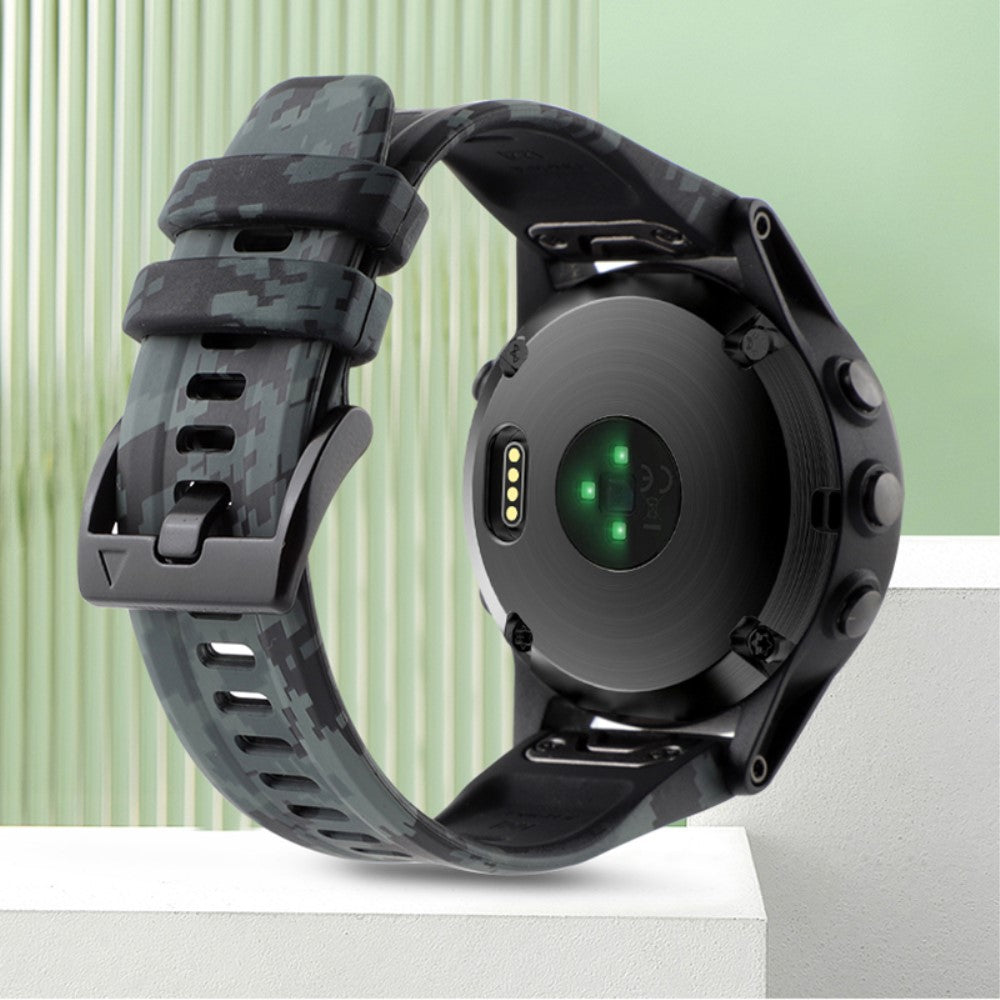 Holdbart Metal Og Silikone Universal Rem passer til Smartwatch - Sort#serie_3