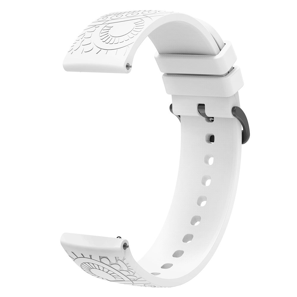 Super Slidstærk Silikone Universal Rem passer til Smartwatch - Hvid#serie_3