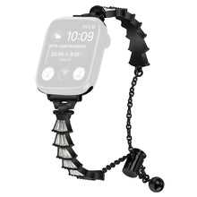 Vildt Sejt Metal Og Rhinsten Universal Rem passer til Apple Smartwatch - Sort#serie_1