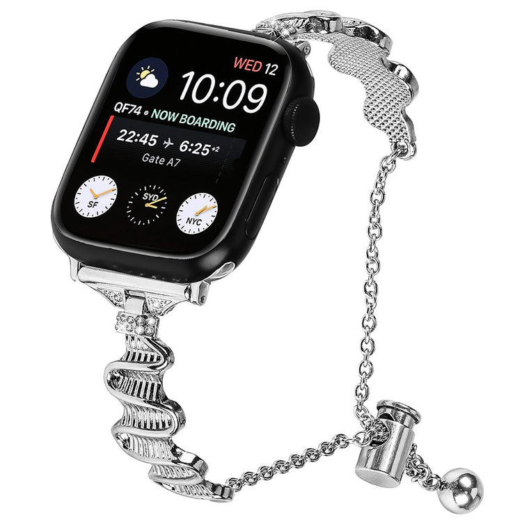 Tidsløst Metal Og Rhinsten Universal Rem passer til Apple Smartwatch - Sølv#serie_5