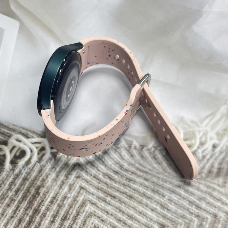 Rigtigt Slidstærk Silikone Universal Rem passer til Samsung Smartwatch - Pink#serie_3