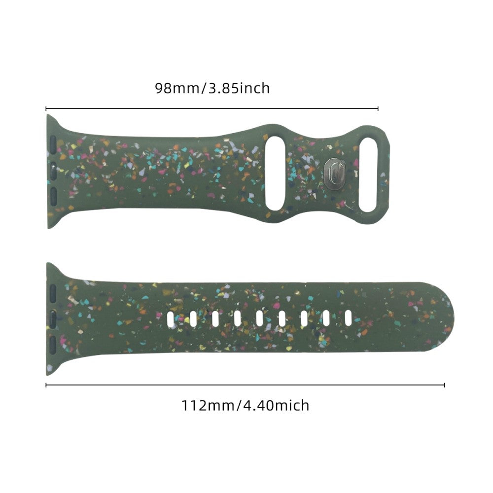 Pattern Band Apple Watch Universal 49mm/45mm/42mm Silicone Watch Strap - Green#serie_3