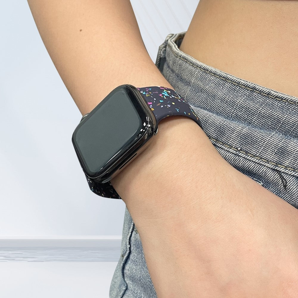 Sejt Silikone Universal Rem passer til Apple Smartwatch - Blå#serie_4