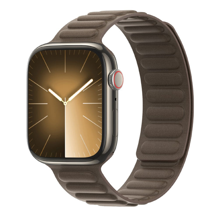 Mega Slidstærk Nylon Universal Rem passer til Apple Smartwatch - Brun#serie_2
