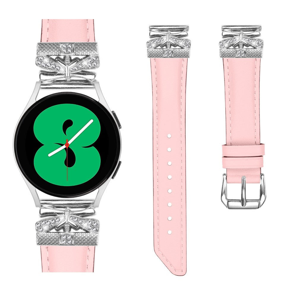 Kunstlæder Og Rhinsten Universal Rem passer til Amazfit Cheetah Pro / 20mm - Pink#serie_3