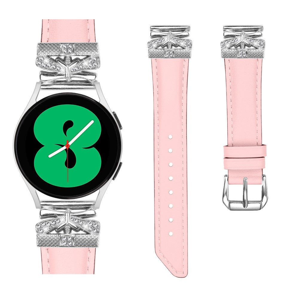 Vildt Fed Kunstlæder Og Rhinsten Universal Rem passer til Smartwatch - Pink#serie_3