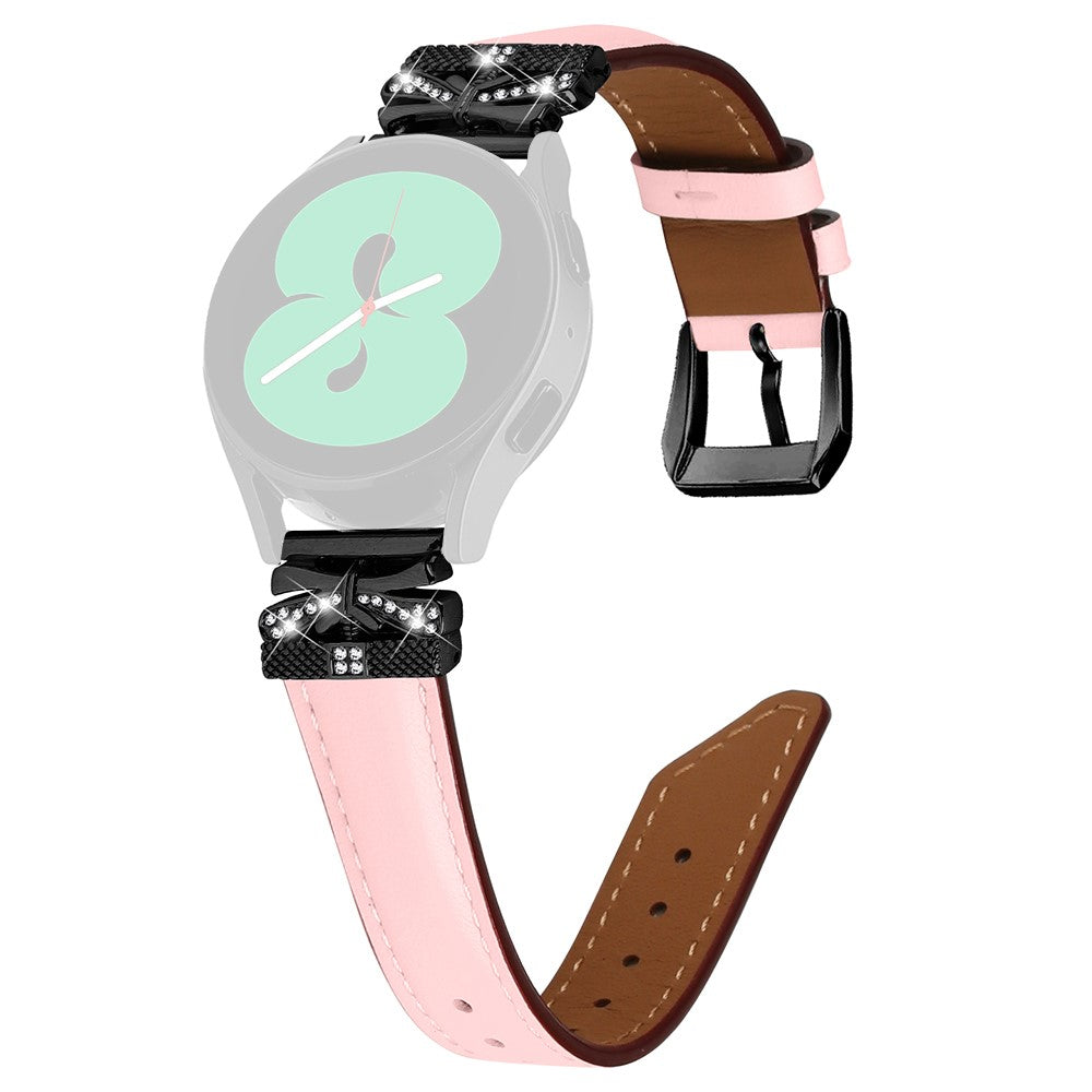 Fantastisk Kunstlæder Og Rhinsten Universal Rem passer til Smartwatch - Pink#serie_3