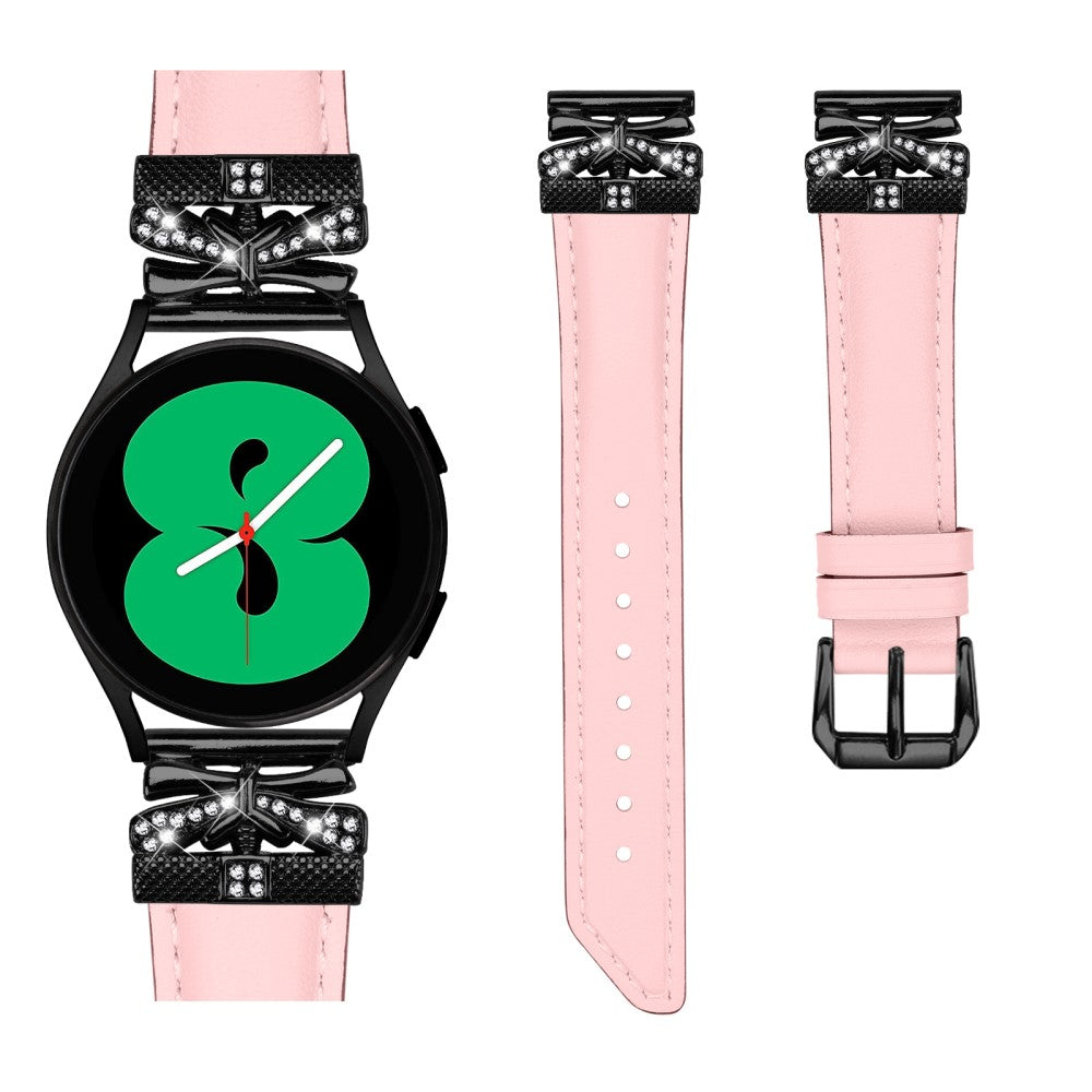 Fantastisk Kunstlæder Og Rhinsten Universal Rem passer til Smartwatch - Pink#serie_3