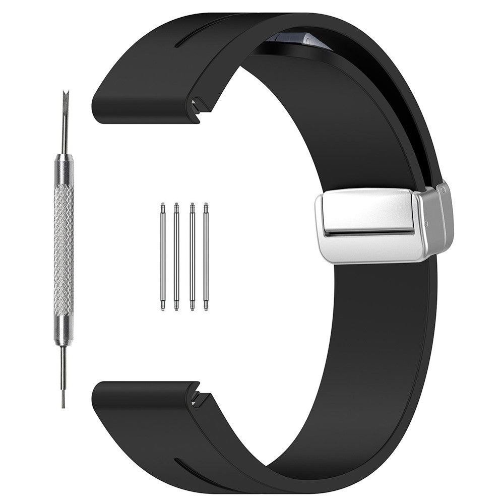 Fortrinligt Silikone Universal Rem passer til Smartwatch - Sort#serie_1
