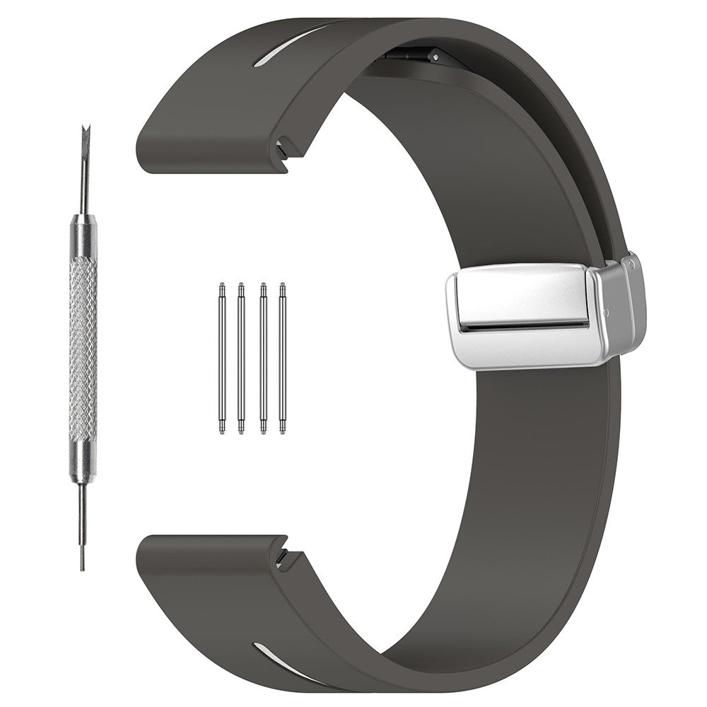 Super Nydelig Silikone Universal Rem passer til Samsung Smartwatch - Sølv#serie_6