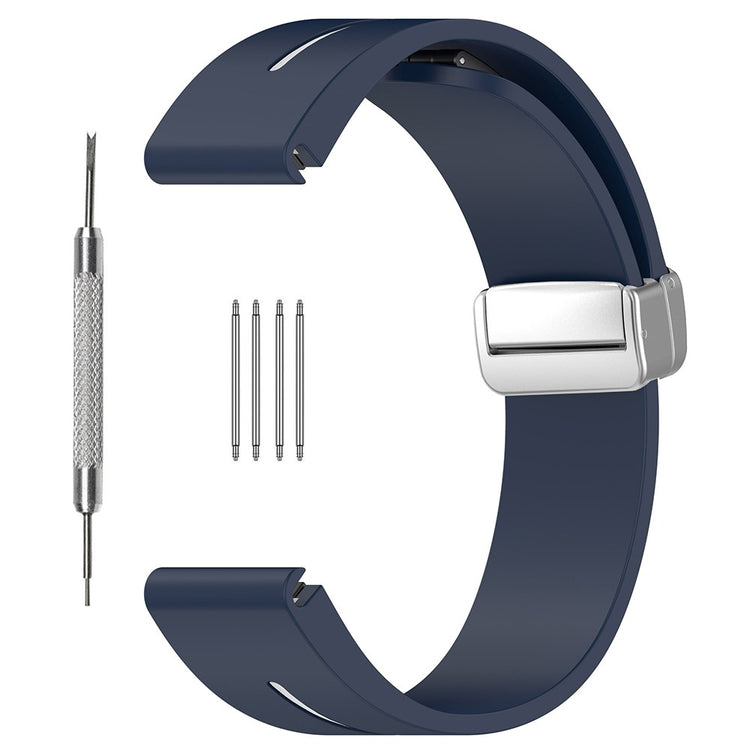 Super Nydelig Silikone Universal Rem passer til Samsung Smartwatch - Blå#serie_8