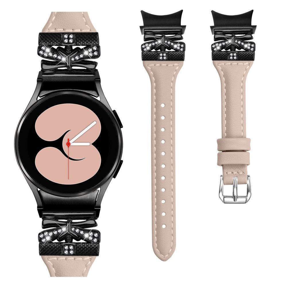 Rigtigt Pænt Kunstlæder Universal Rem passer til Samsung Smartwatch - Hvid#serie_2