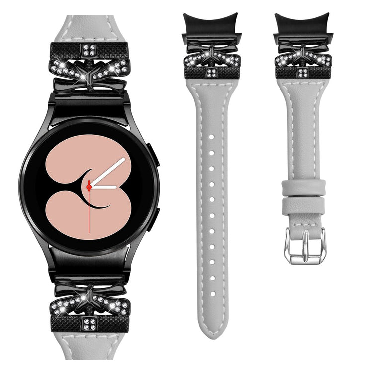 Rigtigt Pænt Kunstlæder Universal Rem passer til Samsung Smartwatch - Sølv#serie_5