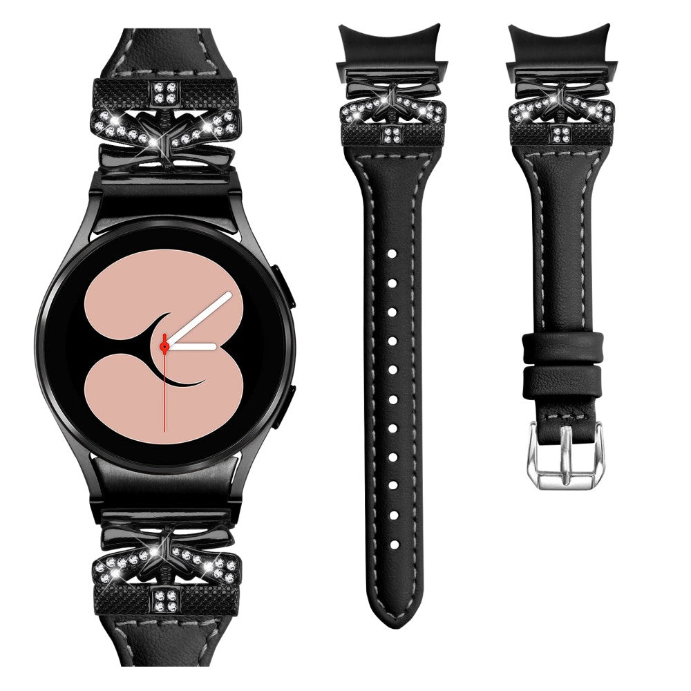 Rigtigt Pænt Kunstlæder Universal Rem passer til Samsung Smartwatch - Sort#serie_6