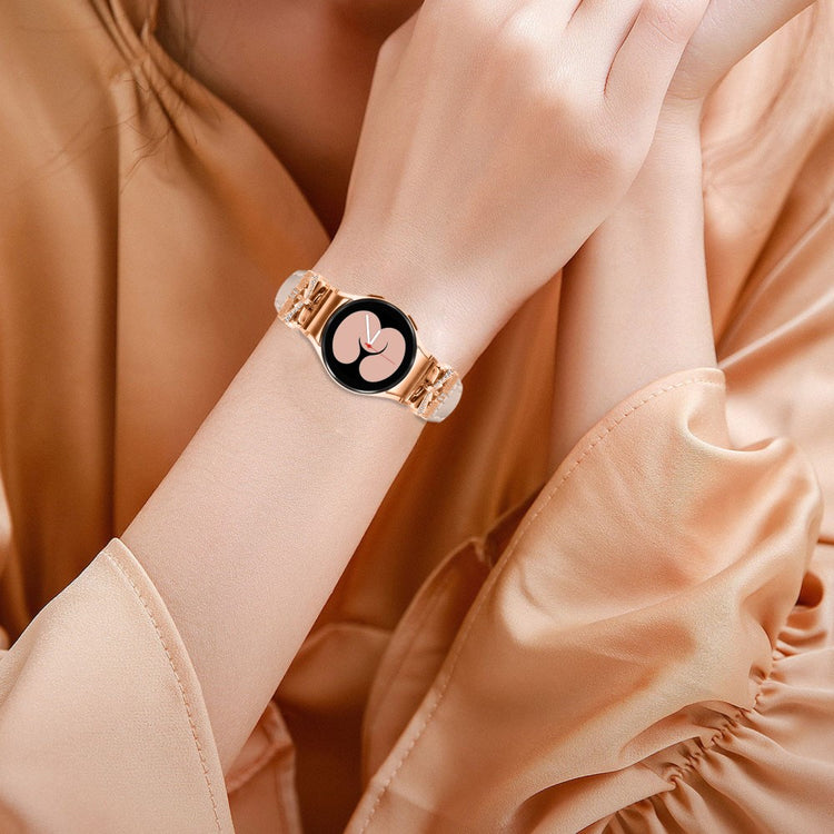 Rigtigt Fint Kunstlæder Universal Rem passer til Samsung Smartwatch - Hvid#serie_5