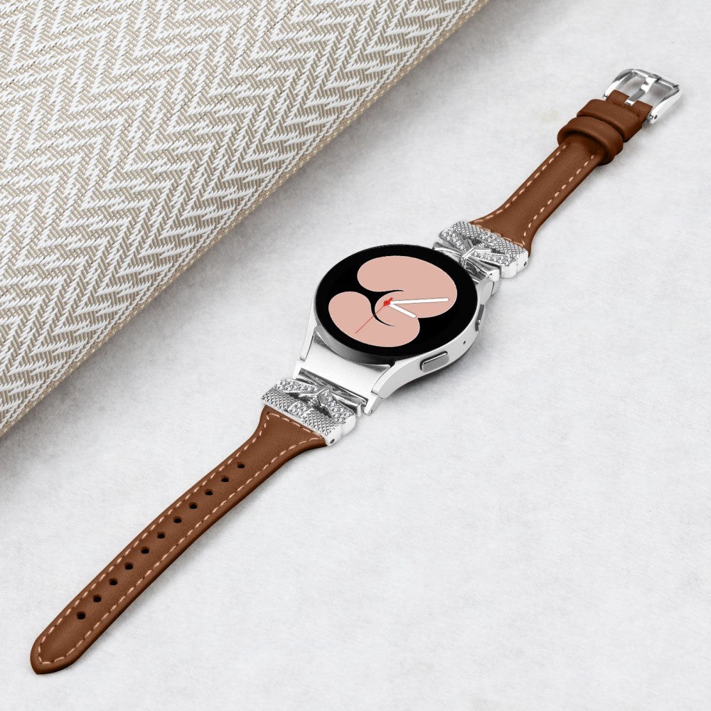Cool Kunstlæder Universal Rem passer til Samsung Smartwatch - Brun#serie_3