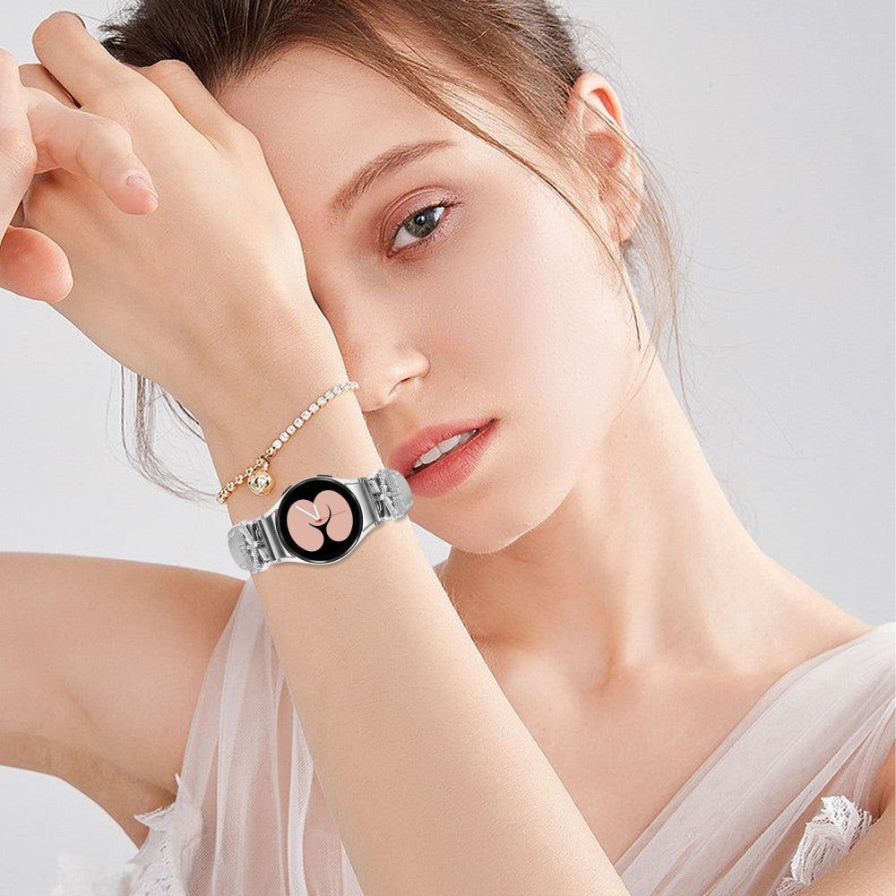 Cool Kunstlæder Universal Rem passer til Samsung Smartwatch - Sølv#serie_6
