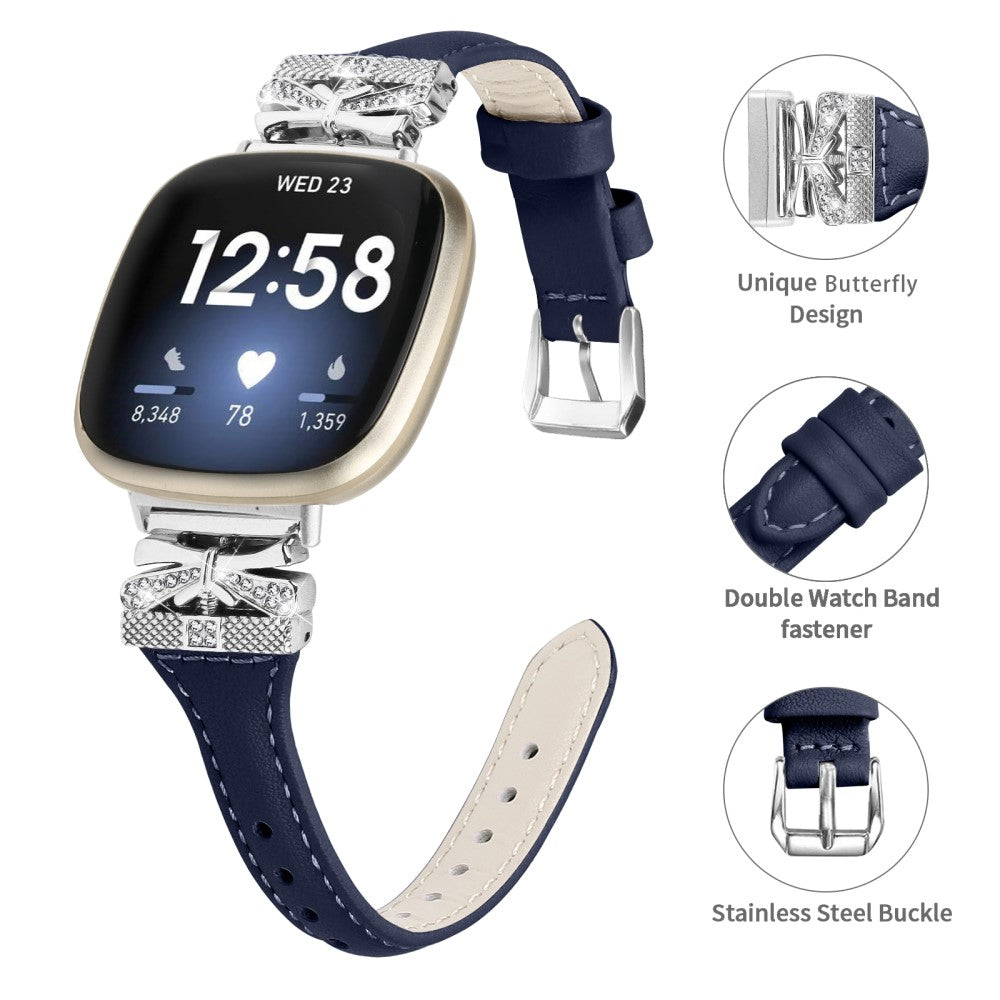 Stilren Metal Universal Rem passer til Fitbit Smartwatch - Blå#serie_5