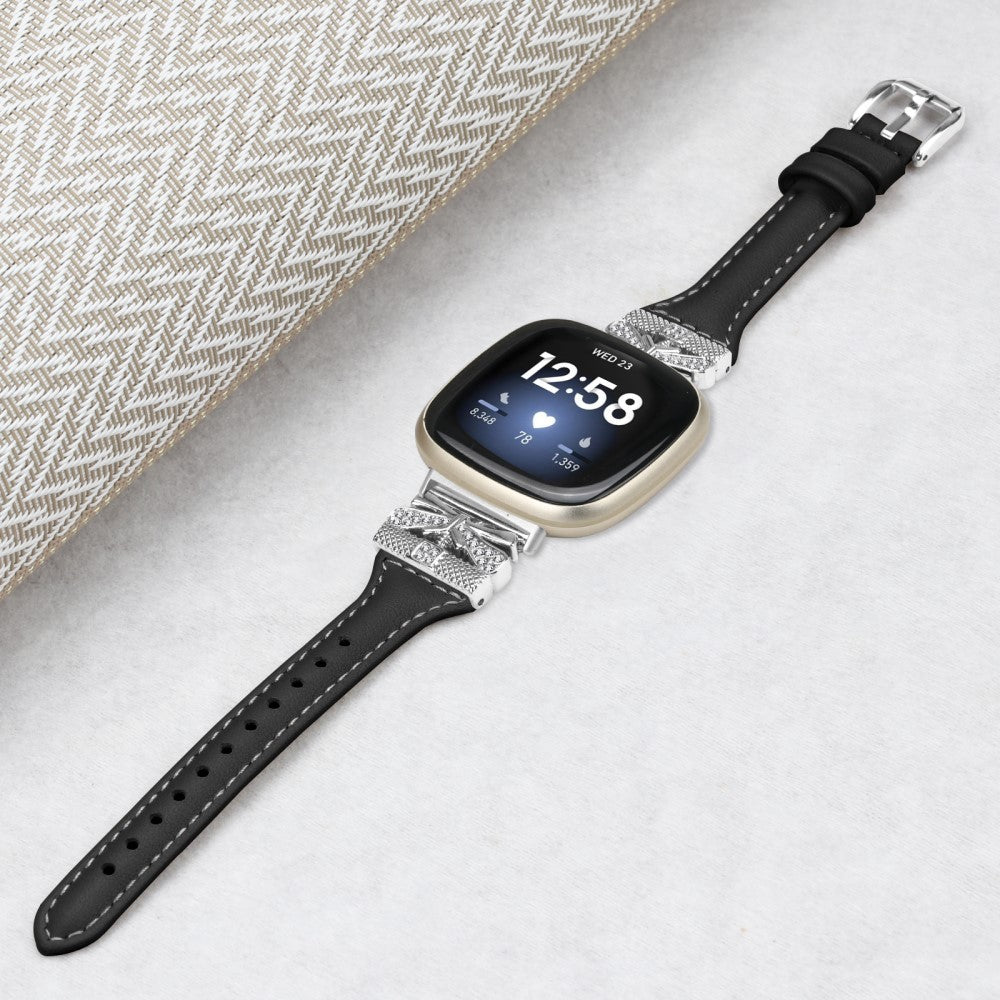 Stilren Metal Universal Rem passer til Fitbit Smartwatch - Sort#serie_6