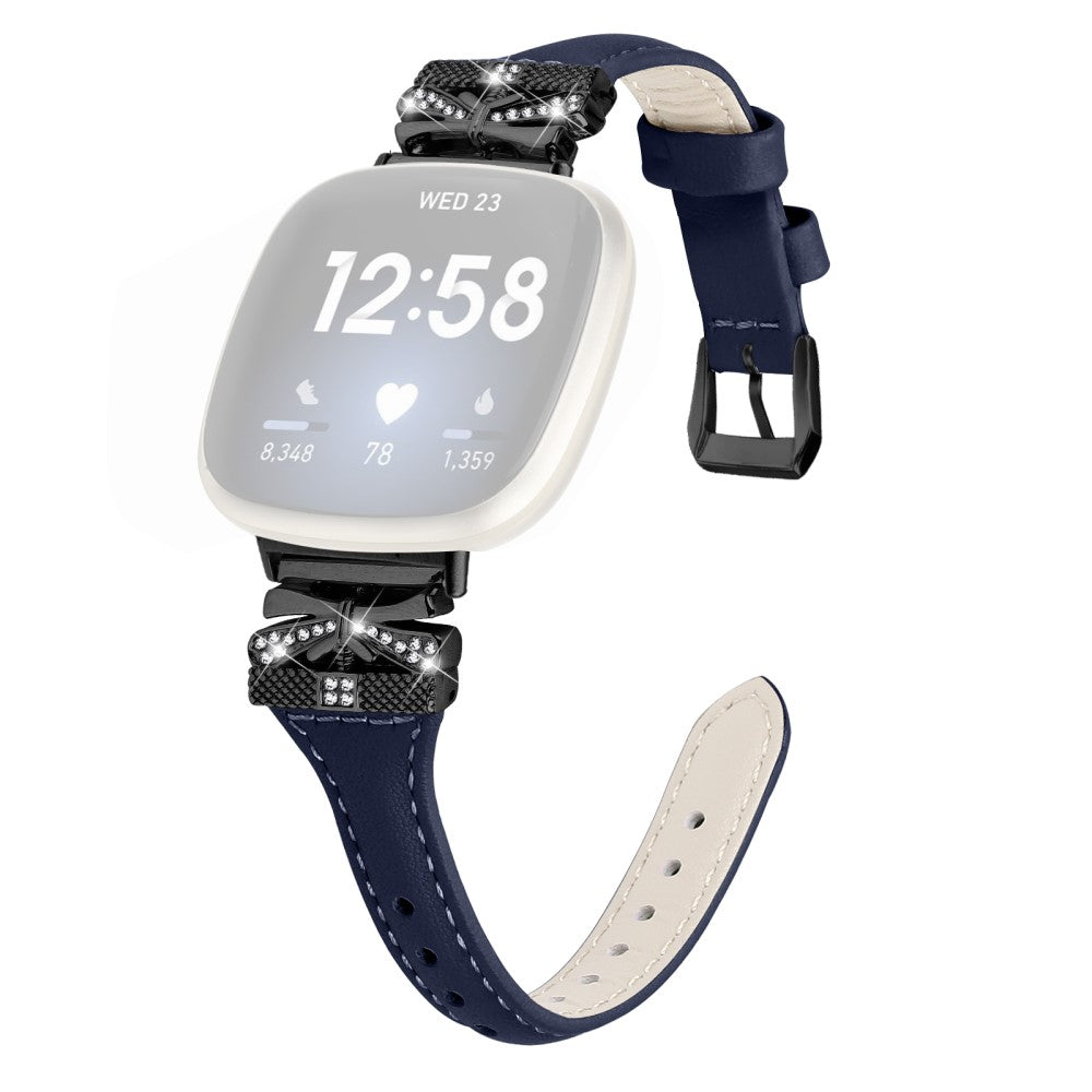 Mega Cool Kunstlæder Universal Rem passer til Fitbit Smartwatch - Blå#serie_1