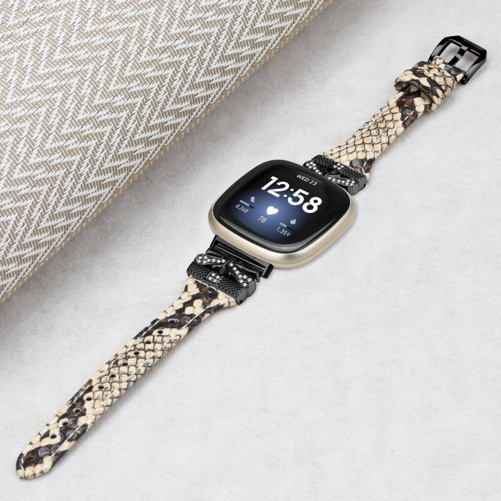 Mega Cool Kunstlæder Universal Rem passer til Fitbit Smartwatch - Brun#serie_4