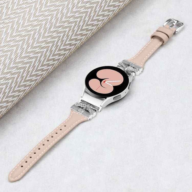 Mega Cool Kunstlæder Universal Rem passer til Samsung Smartwatch - Hvid#serie_3