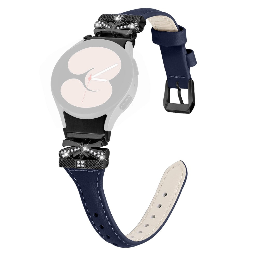 Tidsløst Kunstlæder Universal Rem passer til Samsung Smartwatch - Blå#serie_1