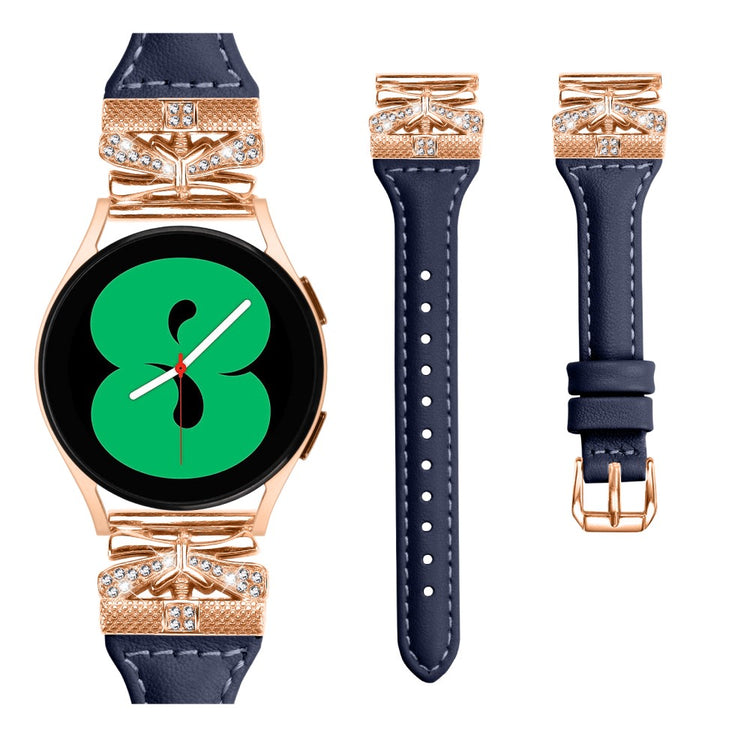 Meget Elegant Kunstlæder Universal Rem passer til Samsung Smartwatch - Blå#serie_1