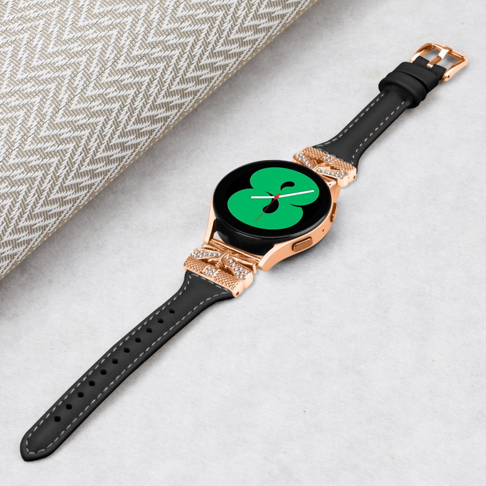 Meget Elegant Kunstlæder Universal Rem passer til Samsung Smartwatch - Sort#serie_2