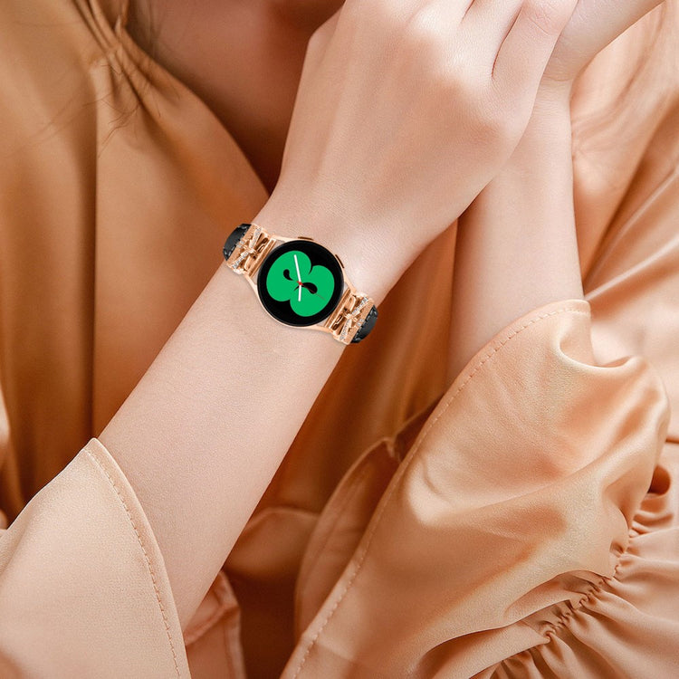 Meget Elegant Kunstlæder Universal Rem passer til Samsung Smartwatch - Sort#serie_2