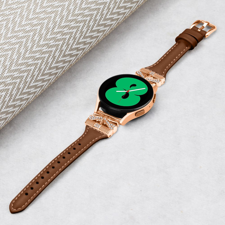 Meget Elegant Kunstlæder Universal Rem passer til Samsung Smartwatch - Brun#serie_6