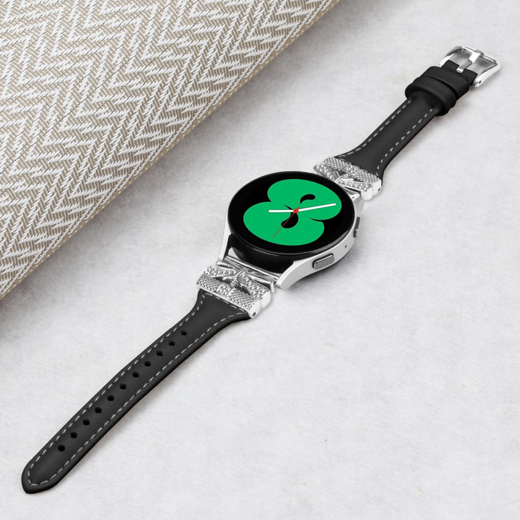 Meget Smuk Kunstlæder Universal Rem passer til Samsung Smartwatch - Sort#serie_1
