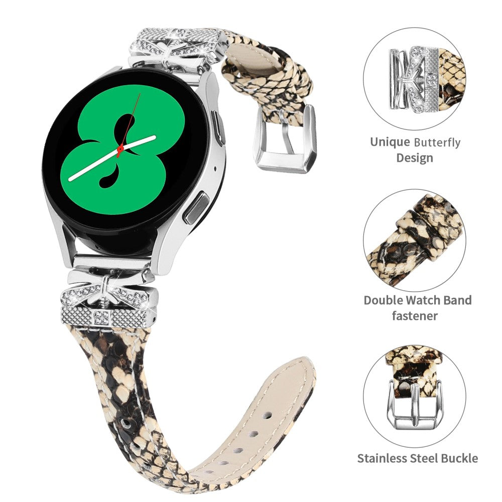Meget Smuk Kunstlæder Universal Rem passer til Samsung Smartwatch - Brun#serie_2